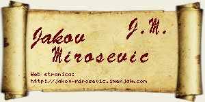 Jakov Mirošević vizit kartica